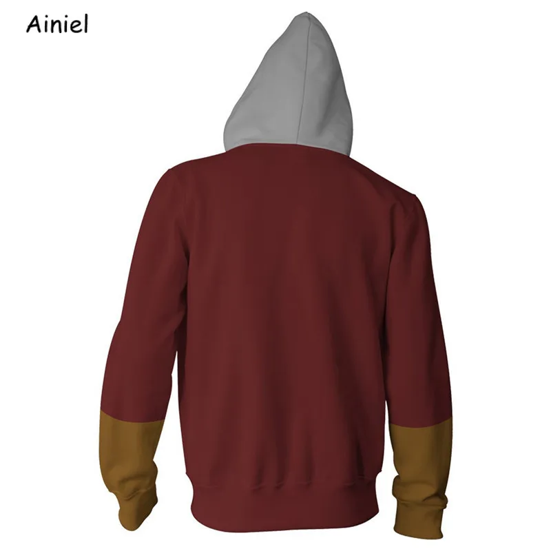 Captain Shazam Cosplay Costumes Coat Billy Batson Hoodies Sweatshirts 3D Printed Zipper Jacket Adult Kids | Тематическая одежда и