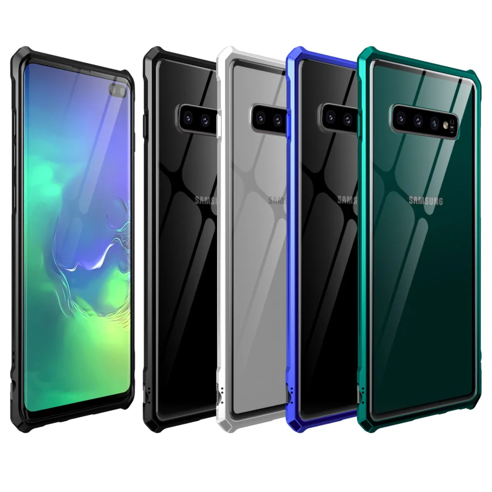 Роскошный металлический защитный чехол-бампер для samsung S10 Plus чехол прозрачная