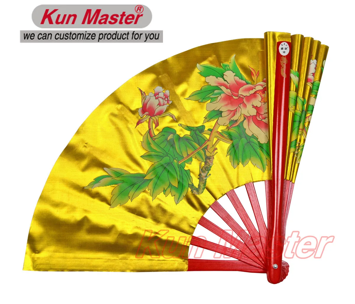 34 см Kun Master Bamboo Тай Чи Кунг-фу веер боевые искусства Практика представления с обеих сторон покрывает бесплатно матч