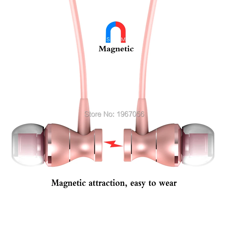 

Fonge Magnetic Earphones Headphone Metal Headsets Hot Sale 3.5mm Super Bass Stereo Earbuds With Mic For Mobile Phone MP3 MP4