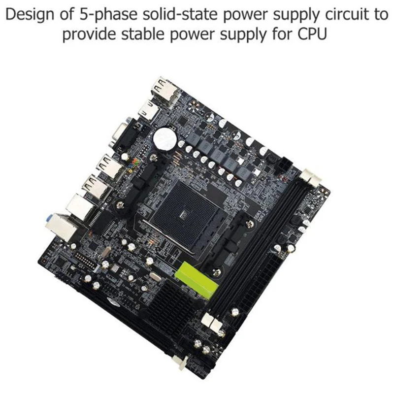 Материнская плата для компьютера Amd A55/A58 Pci E 2Xddr3 4Xsata2. 0 интерфейс Dimm Fm2/Fm2 +