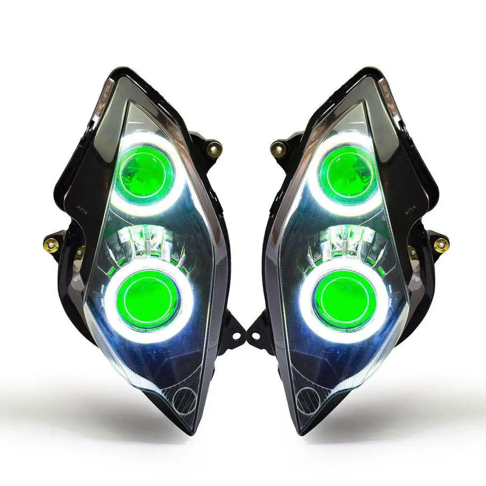 Green Demon Eye KT светодиодный фонарь для Honda VFR800 2002-2012 - Цвет: Green Demon Eye