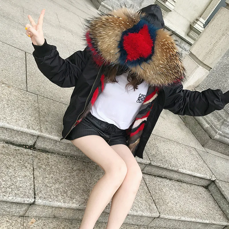 Новая зимняя модная уличная Женская Роскошная куртка бомбер с подкладкой из
