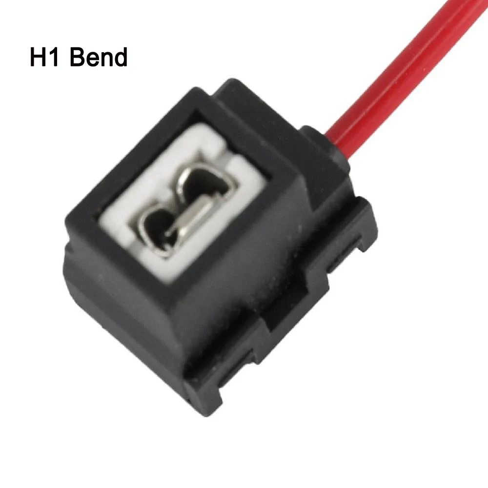 Oslamp 2x H1 H4 H7 H11 9006 Автомобильный светодиодный керамический держатель для фар, удлинитель автомобильного провода, галогенный адаптер, разъем для лампы - Цвет: H1 Bend