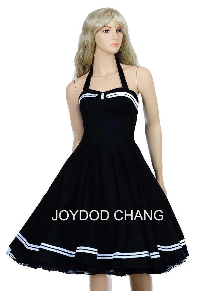 Женское винтажное платье летнее хлопковое без бретелек 50s 60s|vestidos de playa|rockabilly