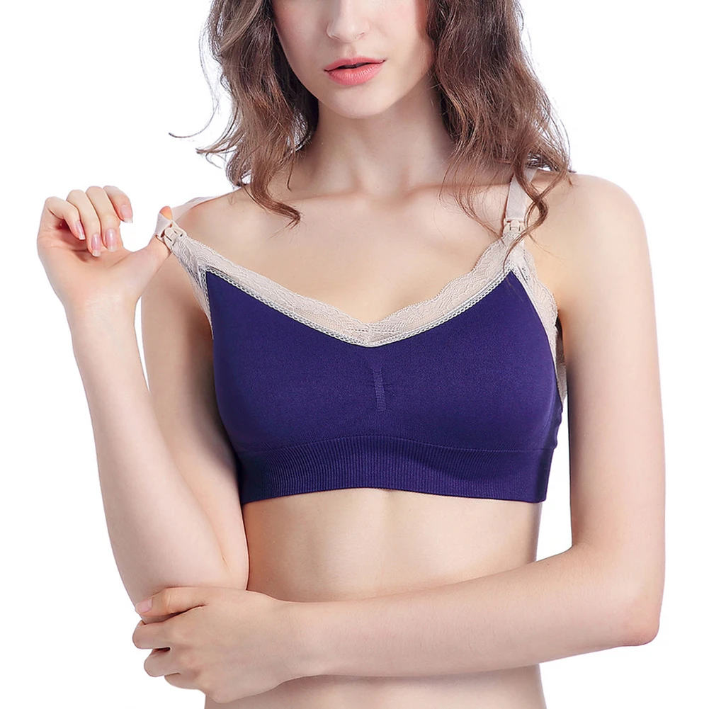 Женский кружевной бюстгальтер эластичный без стального кольца регулируемый