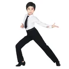 Брюки для бальных танцев для мальчиков, современные брюки для латиноамериканских танцев, сальса, Танго, Румба, Самба ча-ча, профессиональные черные танцевальные брюки для мужчин