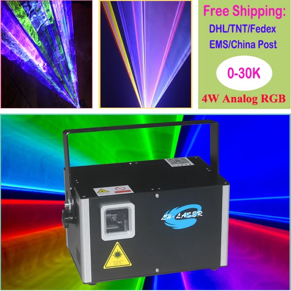 30 kpps DMX ILDA лазерный прожектор RGB 4 w анимационный DJ light|Эффект освещения сцены| |