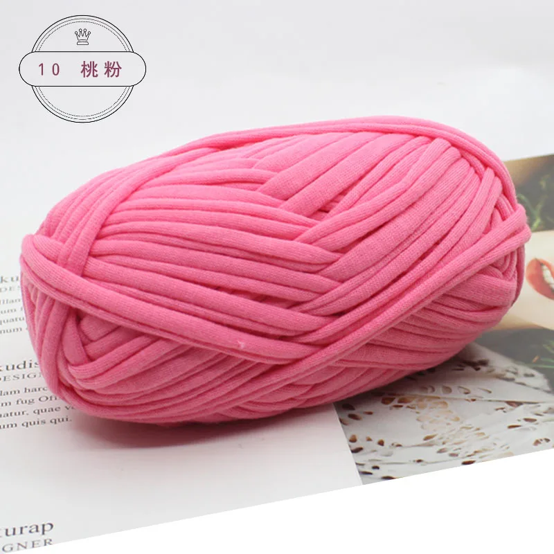 10 peach pink TPRPYN 100 г = 1 шт. плотная ткань полоска Пряжа Ремесло для ручная вязка крючком DIY подушка одеяло ткань полоса для сумок - Цвет: 10 peach pink
