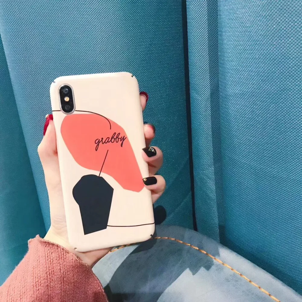 For iPhone X R Xs Max 8 7 6 6s Plus Case Cute Abstract Back Cover Fashion Shell Protective Skin |