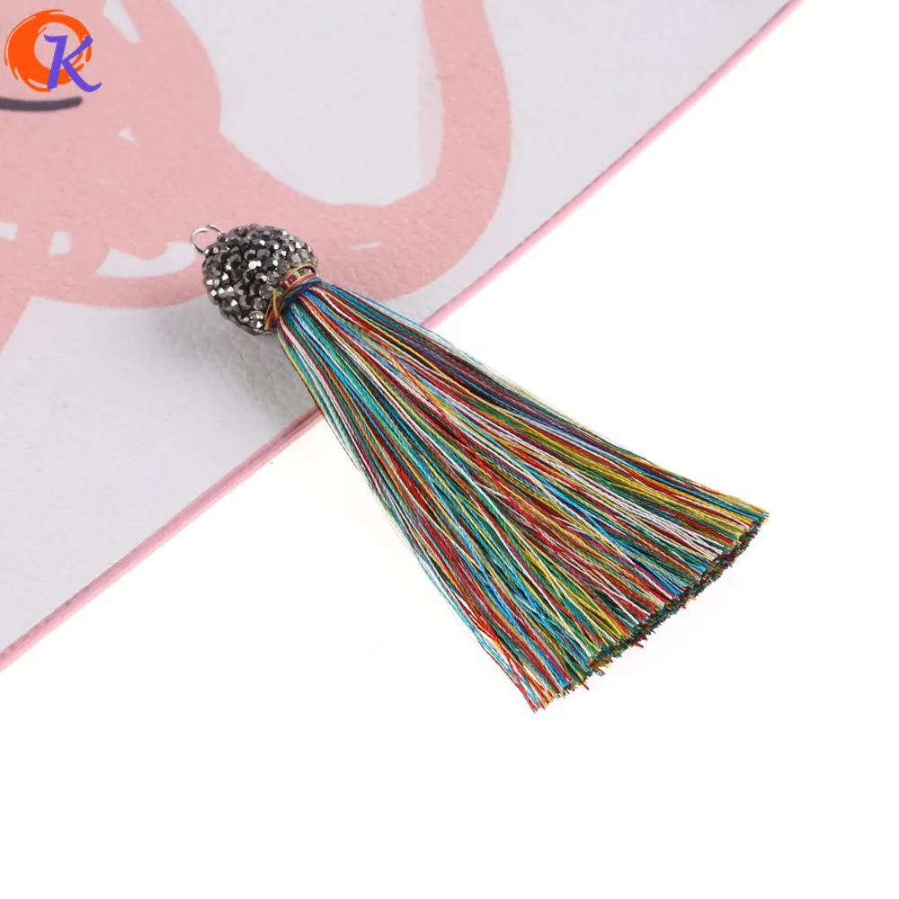 DZ-8CM-C30 Сердечные шелковые кисточки/ювелирные аксессуары/Буровая крышка/diy Ювелирные изделия/Изготовление ювелирных изделий/ручная работа/украшения/серьги - Цвет: DZ-8CM-C30