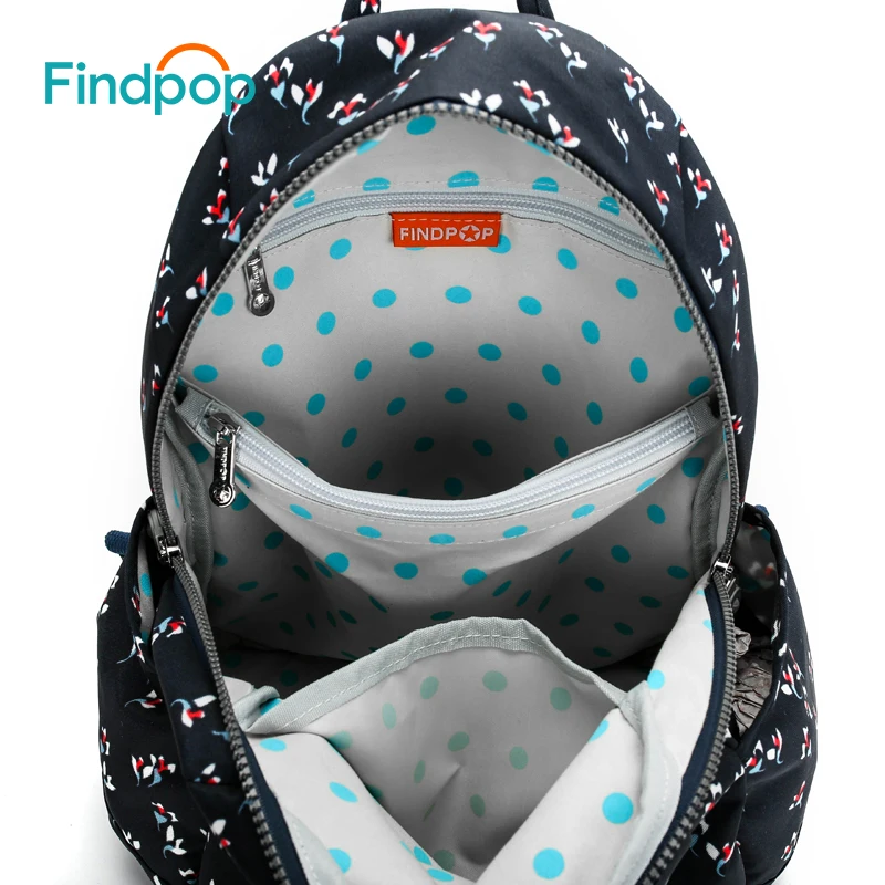 Рюкзак Findpop Folral с принтом для женщин 2018 новый Холщовый водонепроницаемый большой