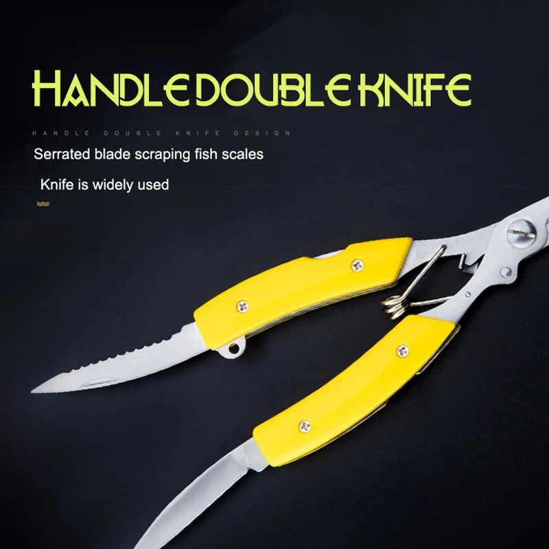 Fishing use scissors with Knife Protective Bag Hook Remove Tools Steel Pliers Scissors Line Cutter Useful Tool | Спорт и развлечения