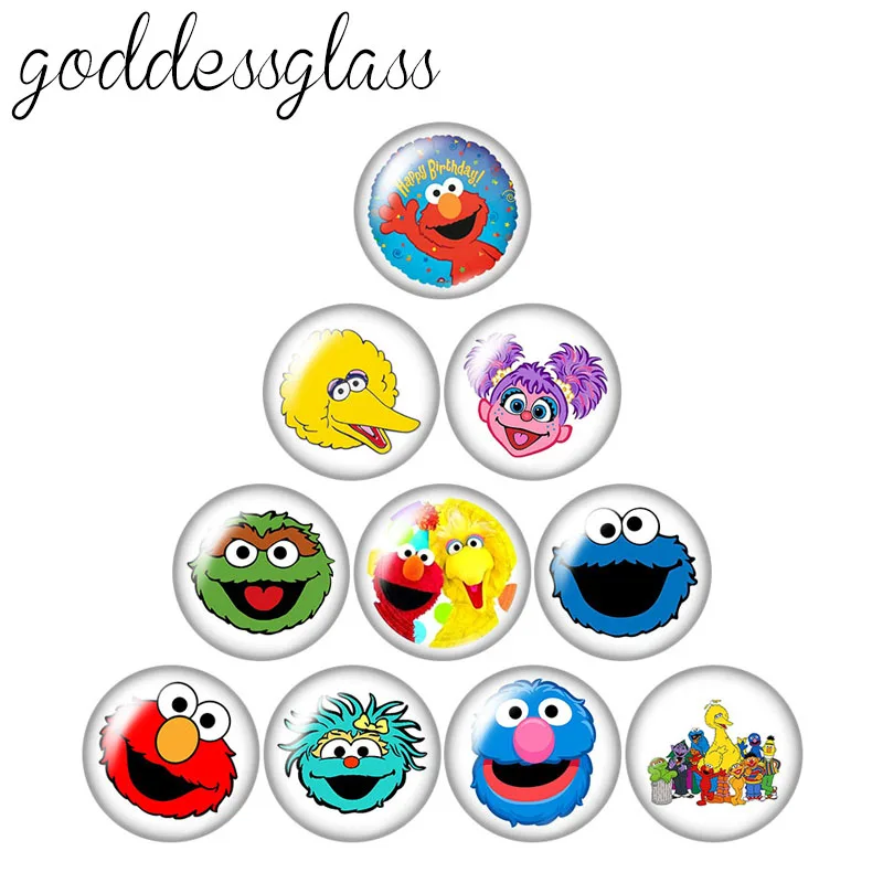 Новый героев шоу Улица Сезам Элмо куки с мультфильма Монстр 10 шт. Смешанные 12 мм/18