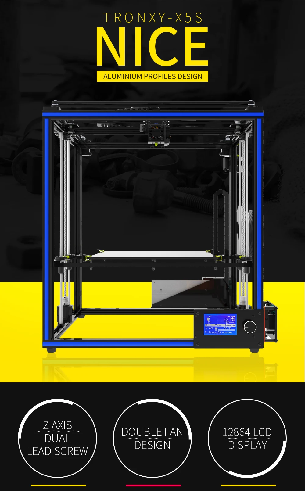 Tronxy X5S 3d принтер для металла FDM 3d печать DIY наборы