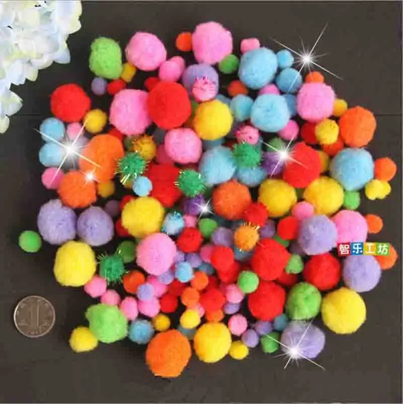 Детский день DIY куклы Материал Смешанные цвета плюшевые шарики уникальный