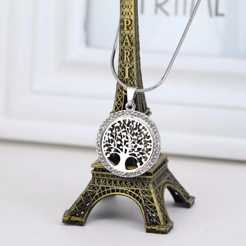 style2-silver Древо жизни, кулон, ожерелье, женское ювелирное изделие, мода, бижутерия, австрийский кристалл, золотой цвет, цепочка, ожерелье, s& Кулоны, Ювелирные изделия - Окраска металла: style2-silver
