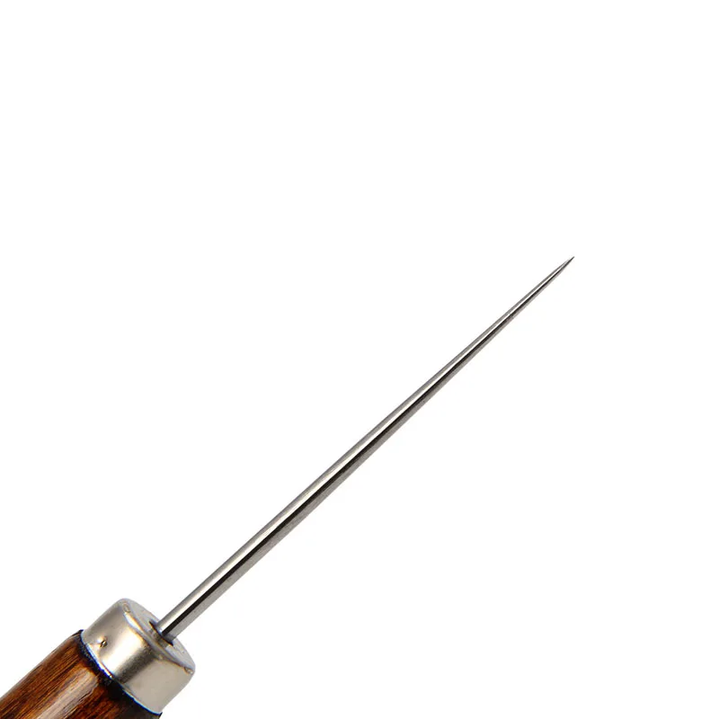 Awl Pricker Hole Maker Tool Punch Sewing Stitching Leather Craft Wooden Handle MAR20_15 | Дом и сад