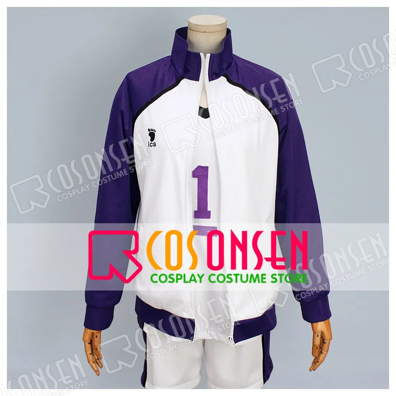 COSPLAYONSEN Haikyuu! Костюмы для косплея Shiratorizawa School Wakatoshi Ushijima 3 шт. спортивная одежда|cosplay