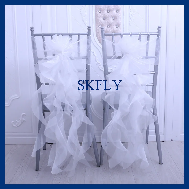 CH098U SKFLY элегантные свадебные вечерние органзы frillyivory курчавая ива крышка стула