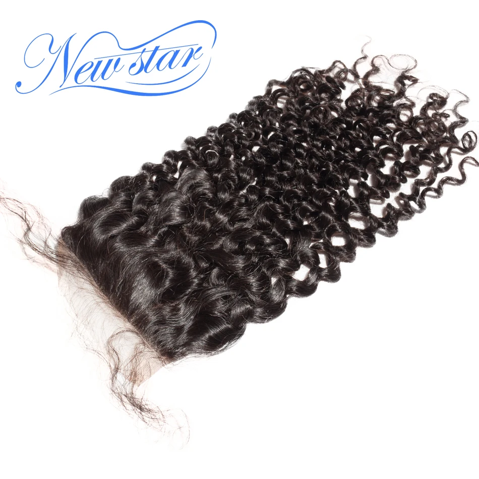 Бразильские кудрявые афро 100% натуральные человеческие волосы 4 ''x 4''