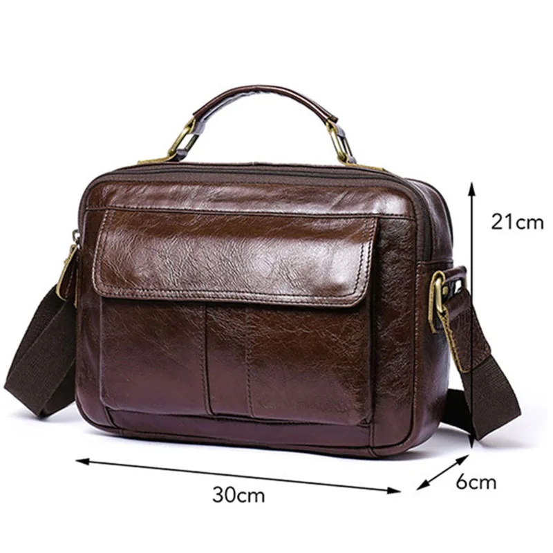 

Business Handbags Made Of Genuine Leather Briefcase Men'S Messenger Bags Male Bolsa Laptop Handbag High Quality Cool Man Handbag