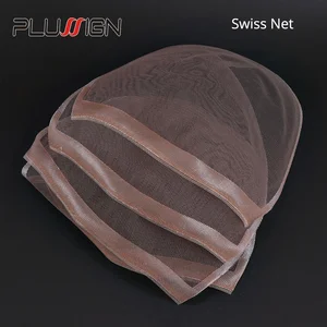 Plussign 1 шт. швейцарская кружевная застежка Передняя основа коричневая плетеная сетка для волос для изготовления кружевных париков