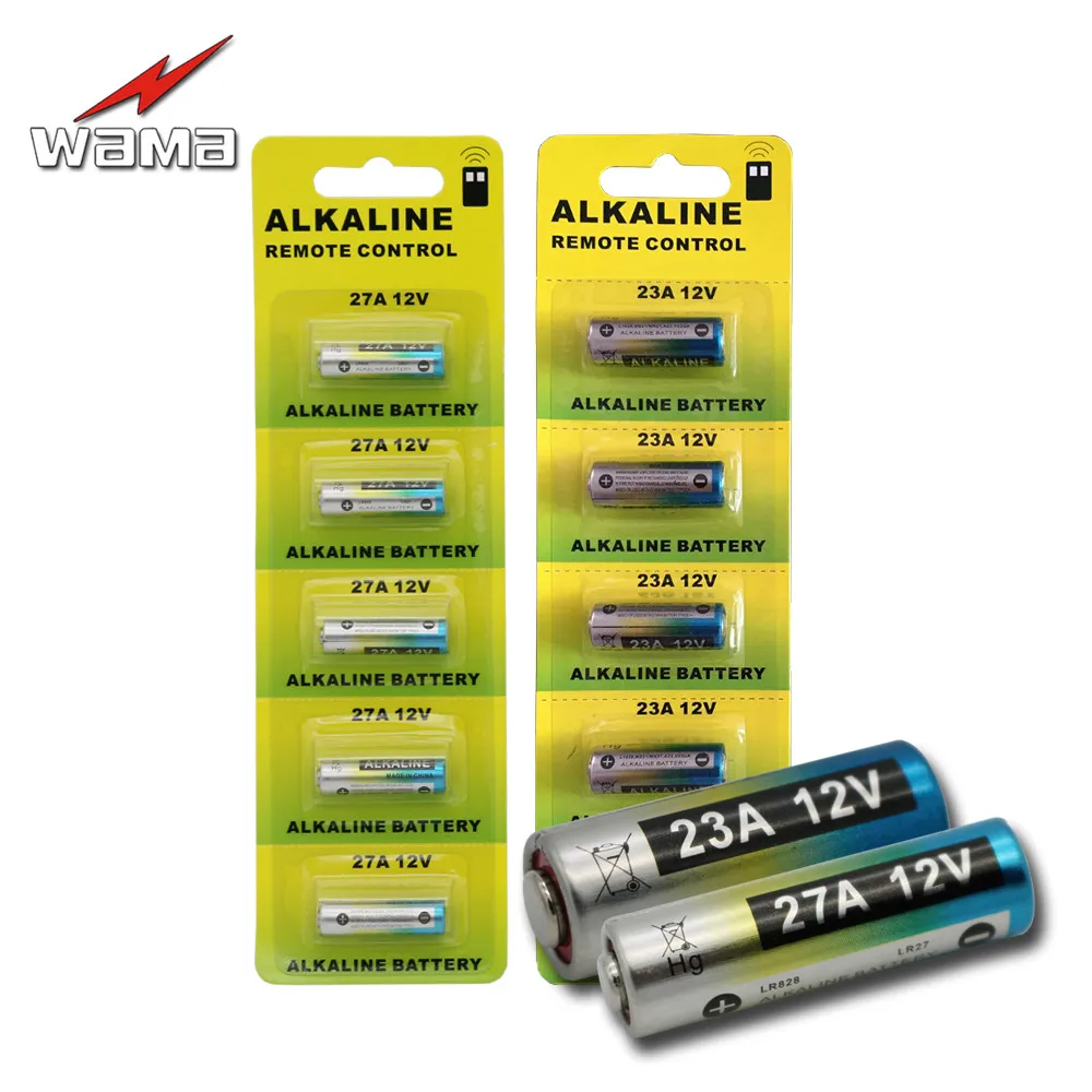 Wama 1 упаковка содержит 23A и 27A 12В щелочные главным образом сухие батареи Автомобильный пульт дистанционного управления Электронный Батарея оптовая продажа A27 27AE 27MN L1028