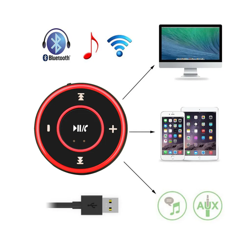 SITAILE мини беспроводной автомобильный Bluetooth приемник AUX музыкальный стерео аудио