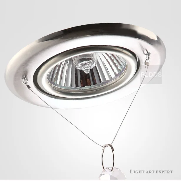 Хрустальный подвесной светильник в коридор современный небольшой светодиодный 1