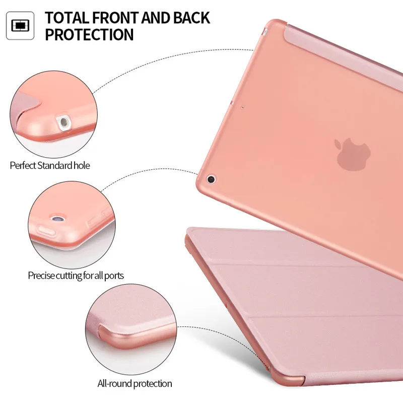 Флип чехол для iPad Pro 12 9 2018 Чехол Мягкий ТПУ складной Фолио Назад Магнитная Smart Case
