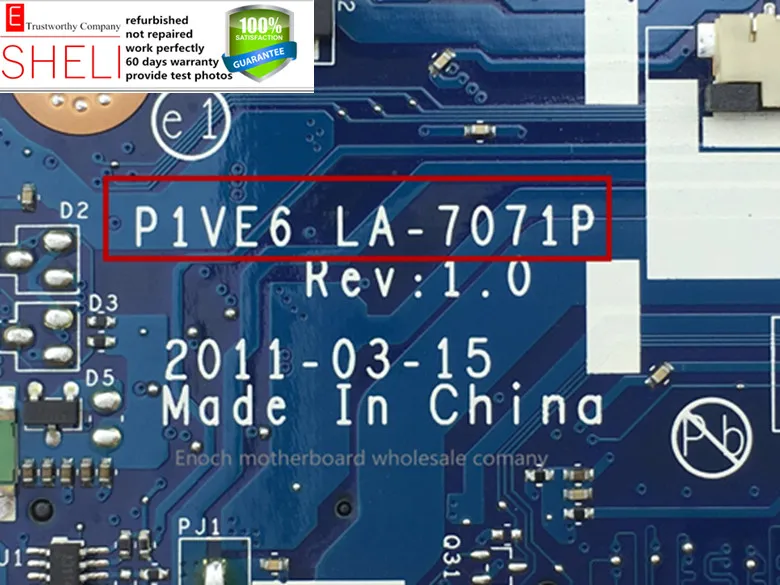Материнская плата 722 для acer aspire one P1VE6 LA-7071P C50 CPU. Отличное состояние магазин MOUGOL
