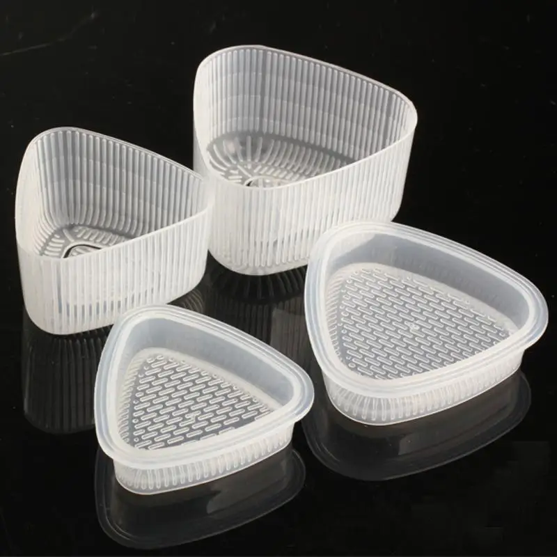 

4 Pcs Practical Kitchen Bento Decorating Sushi Onigiri Mold Food Press Triangular Form Rice Ball Maker Transparent DIY Tool