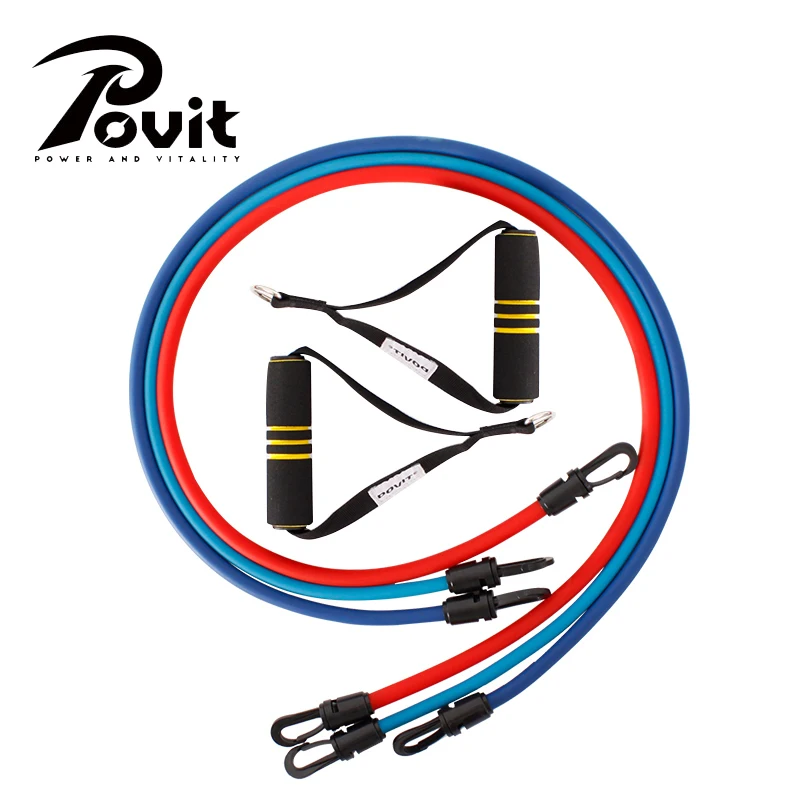 POVIT 3 пробки латексная Тяговая веревка расширитель для фитнеса эластичная лента