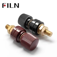 2pcslot 555 bigger red and black binding post socket for power amplifier terminal ac power generator set connecting