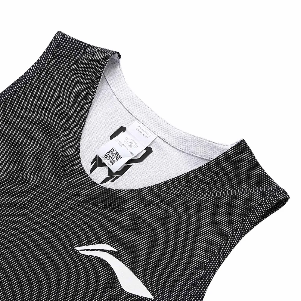 Мужская двусторонняя баскетбольная майка Li-Ning 100% полиэстер футболка без рукавов