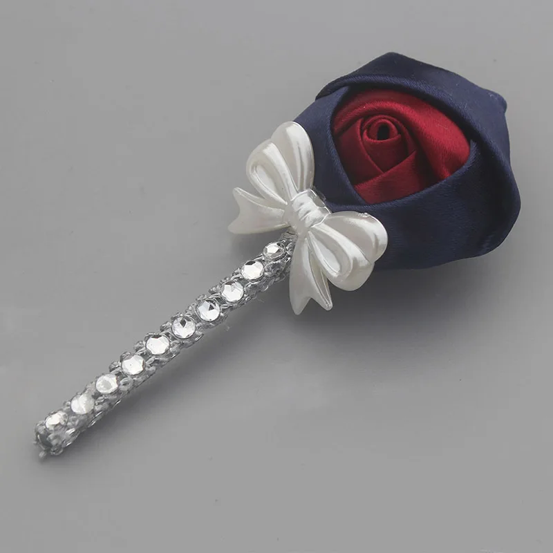 WifeLai-Свадебный корсаж на заказ атласный цветок розы бутоньерка для жениха