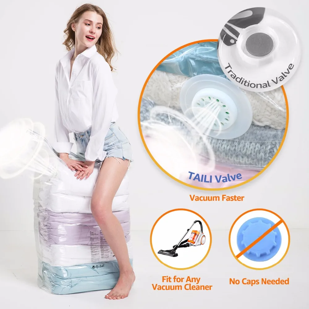 Tai 4 шт. трехмерные вакуумные пакеты для экономии места не требуется инструмент