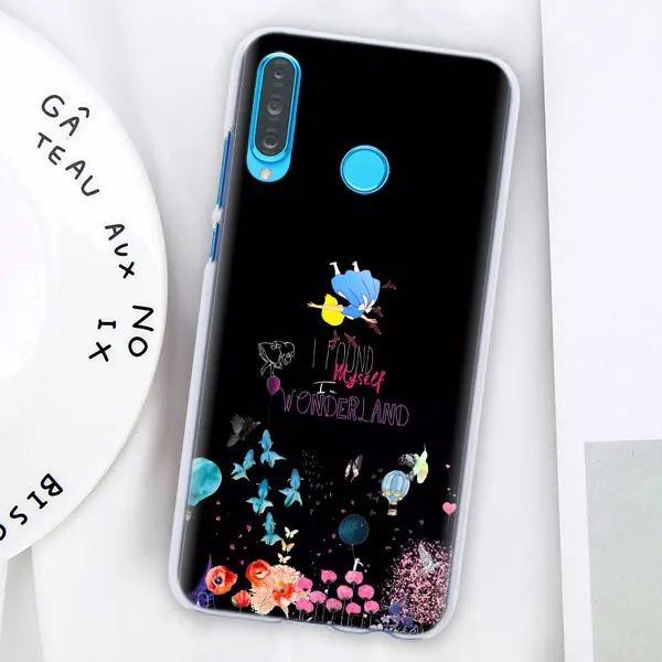 02 Аниме Алиса в стране чудес чехол для телефона для huawei P30 P30 Pro P9 P10 P20 Lite P Smart Plus View 20 Жесткий PC задний Чехол бант - Цвет: 02