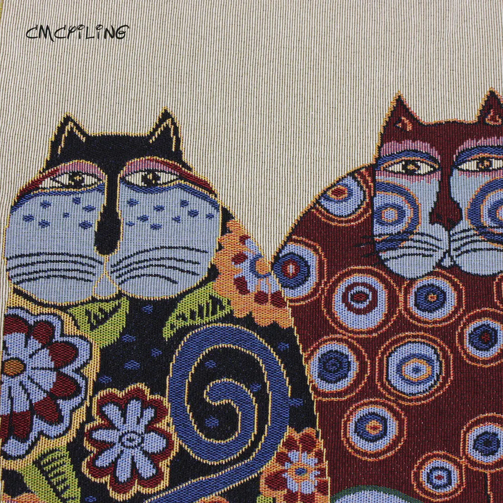 Счастливый Кот жаккардовая ткань сделай сам ручная работа лоскутное шитье