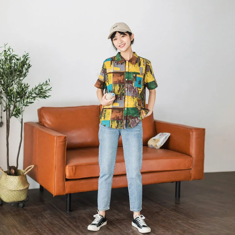 Женская блузка с коротким рукавом Morrowwind Повседневная летняя рубашка отложным