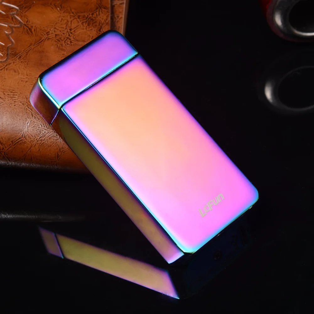 2017 Электронные USB двойной дуги легче Металл Беспламенного Перезаряжаемые