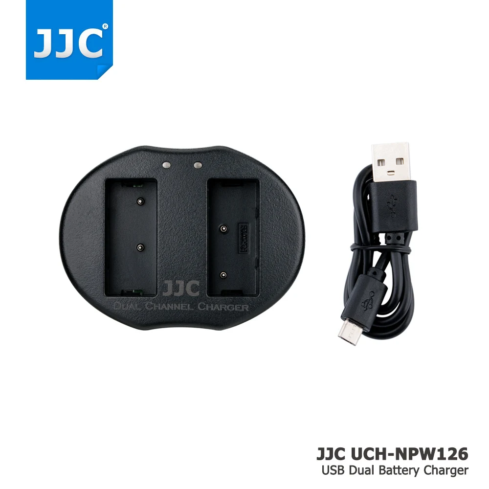 JJC USB двойное зарядное устройство NP-W126 аккумулятор для Fujifilm X-T1/X-Pro1/X-E2/X-E1/X-M1/X-A1/HS50/HS35 литий-ионный