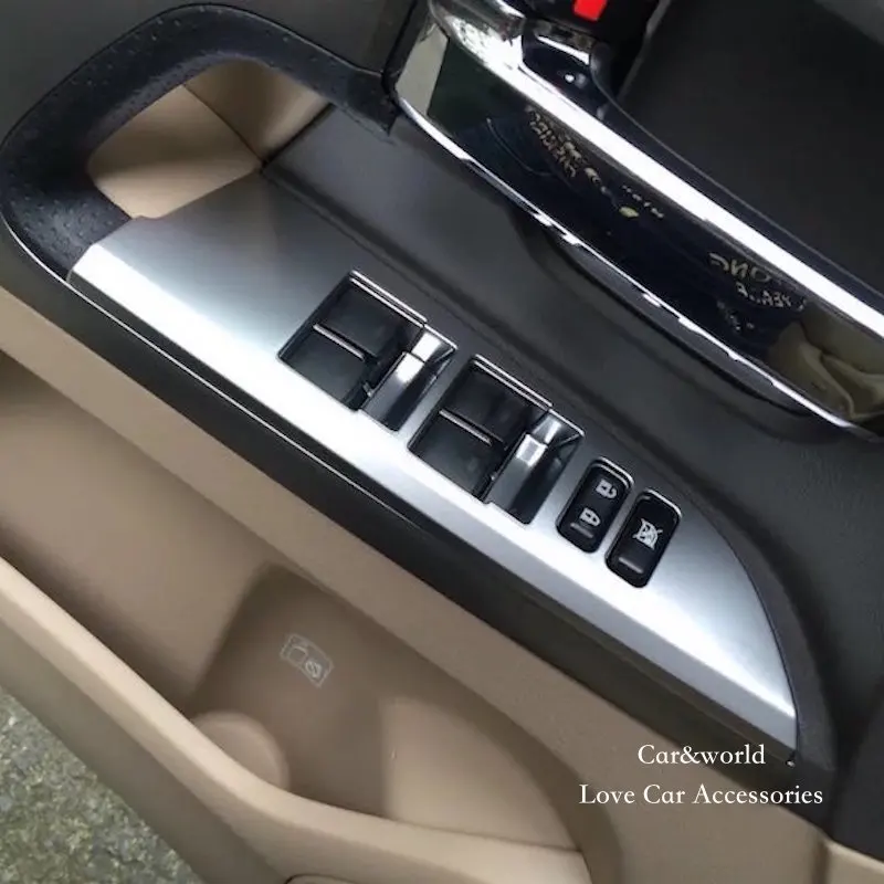 Хромированная внутренняя отделка подлокотника дверь окно кнопка переключения