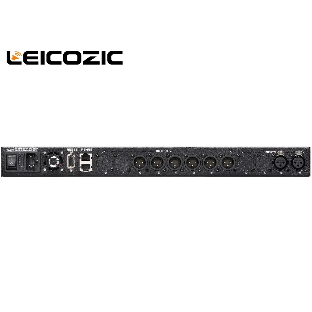 Leicozic DANTE2.6 2in 6out USB цифровой DSP процессор динамик процессор программное обеспечение управление processador аудио RS232, RS485 AC220V
