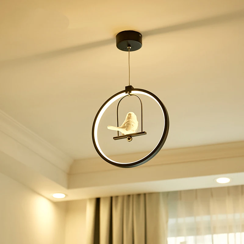 Лампа в скандинавском стиле с ангельскими птицами лампа для столовой из кованого