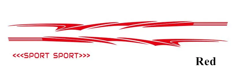 Red Автомобильные спортивные графические наклейки, декоративные наклейки на талию для Toyota Vitz, Автомобильные Боковые аксессуары, виниловые наклейки на заказ - Название цвета: Red