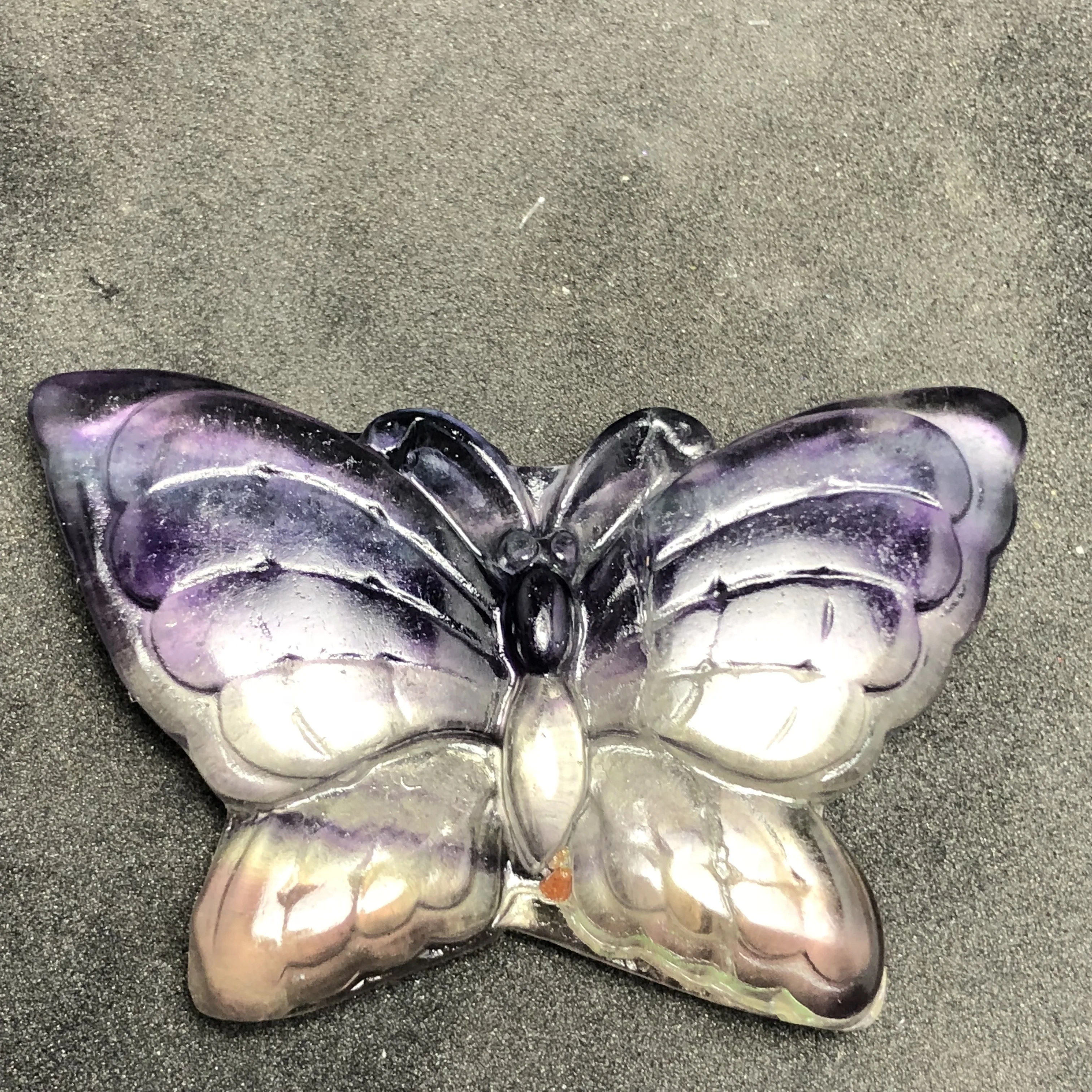 

Natural fluorite butterfly crystal mineral jewelry wisdom happiness bird home decoration research decoration DIY gifts