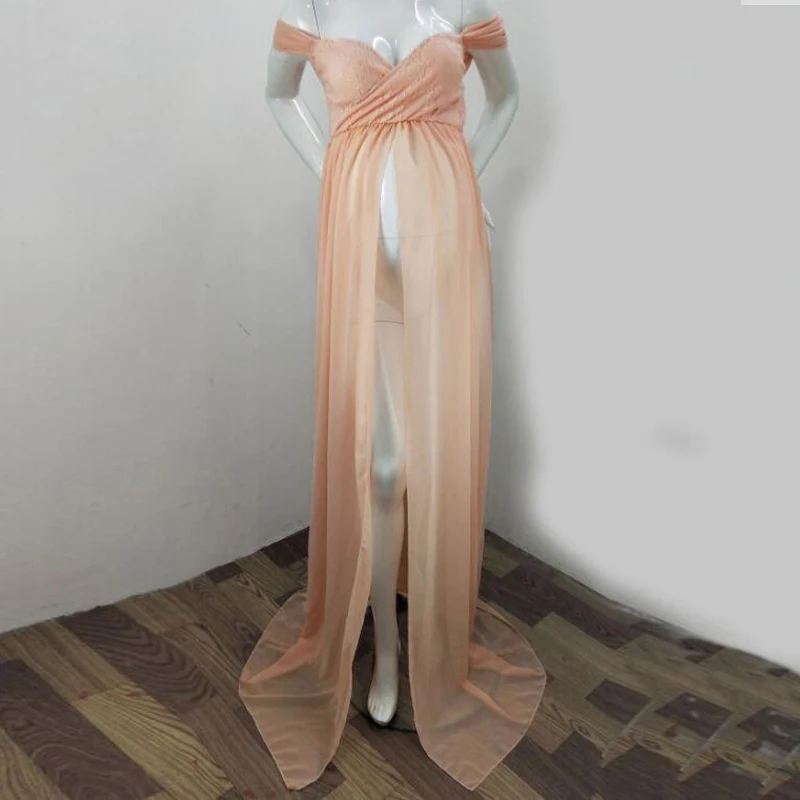 

Shoulderless Dresses For Pregnant Women Clothes Maternity Dresses For Photo Shoot Maternity Photography Props Pregnancy Dresses