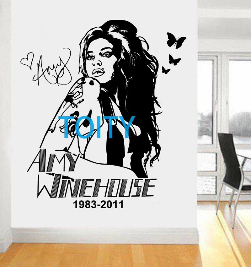Amy Winehouse Наклейка на стену английская певица виниловая наклейка R & B музыкальный